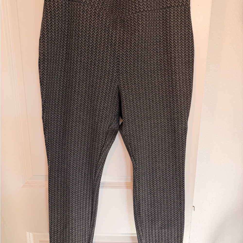 LOFT Black and Gray Straight Leg Pants